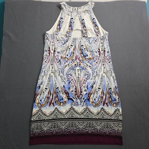 White House Black Market Women S Aztec Sequin Studded Halter Dress Open Back - Picture 2 of 16